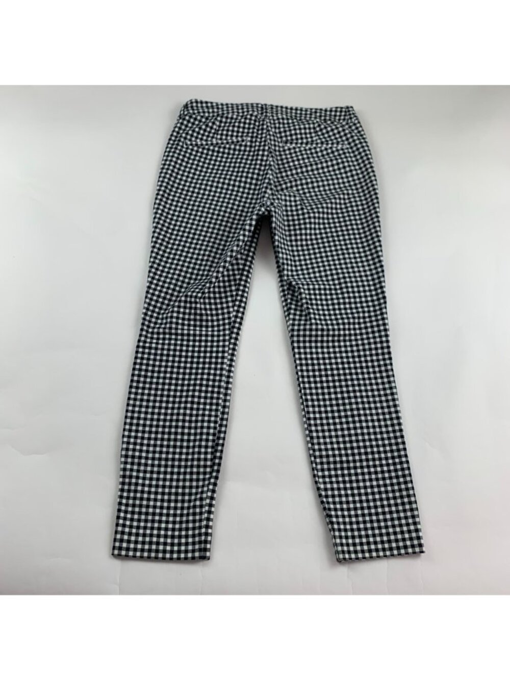 Old Navy Black White Gingham Checkered Stretch Canvas High Rise Pixie Pant 8 - Picture 7 of 8